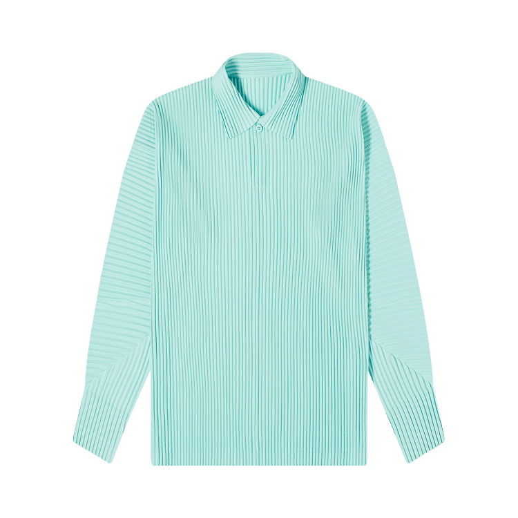 Issey Miyake MC January Pleated Polo Shirt "Mint Green"