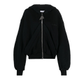The Attico Logo Printed Zip Hoodie "Faded Black"