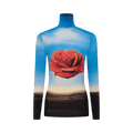 Rabanne Rose Dali Turtleneck Top "Multicolor"