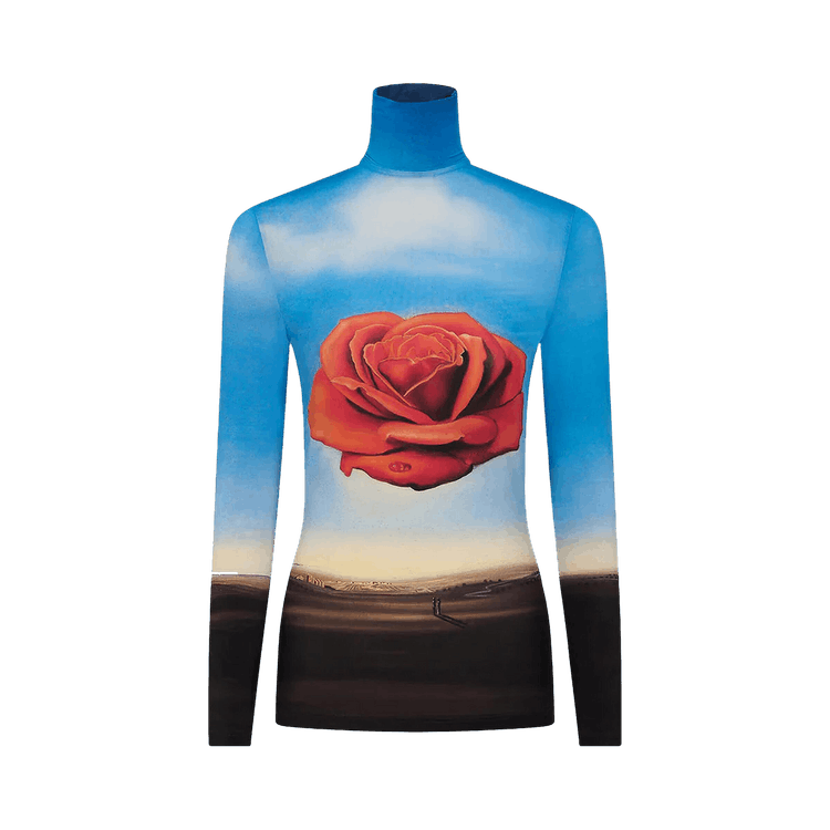 Rabanne Rose Dali Turtleneck Top "Multicolor"