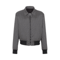 Balmain Mini Monogram Bomber Jacket "Black/Ivory"