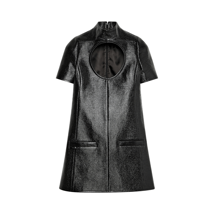 Courrèges A-Line Vinyl Dress "Black"