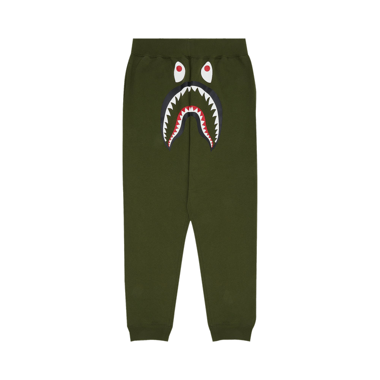 BAPE Shark Sweat Pants "Olive"