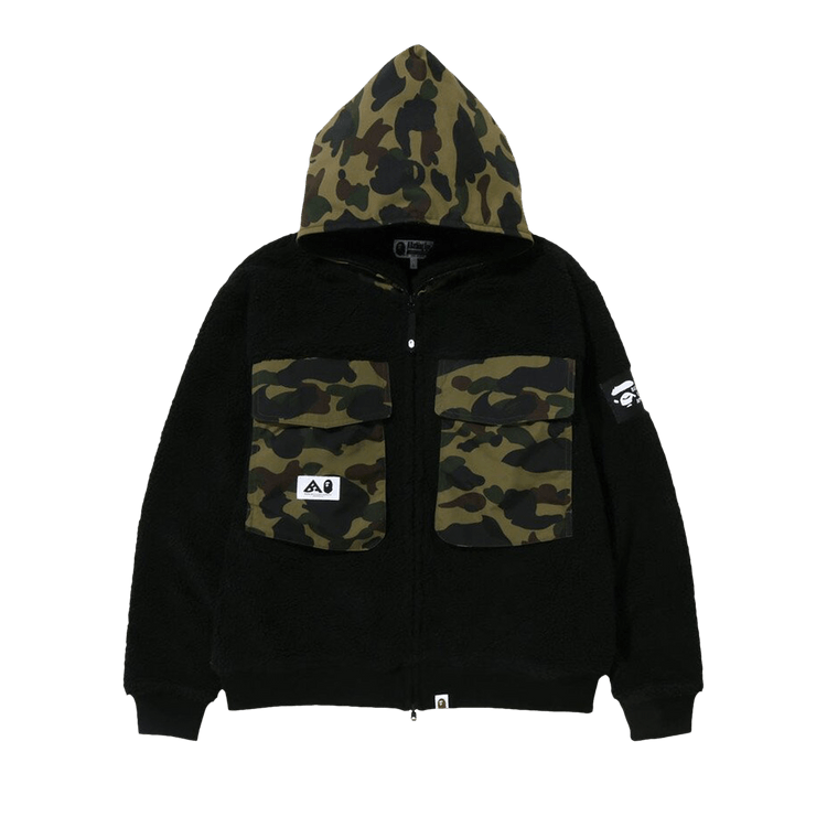 BAPE Big Pocket Relaxed Fit Boa Jacket "Black"