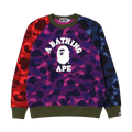 BAPE Crazy Camo Relaxed Fit College Crewneck "Multicolor"
