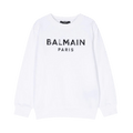 Balmain Kids Logo Printed Crewneck Sweatshirt "White"