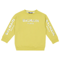Balmain Kids Logo Printed Crewneck Sweatshirt "Yellow"