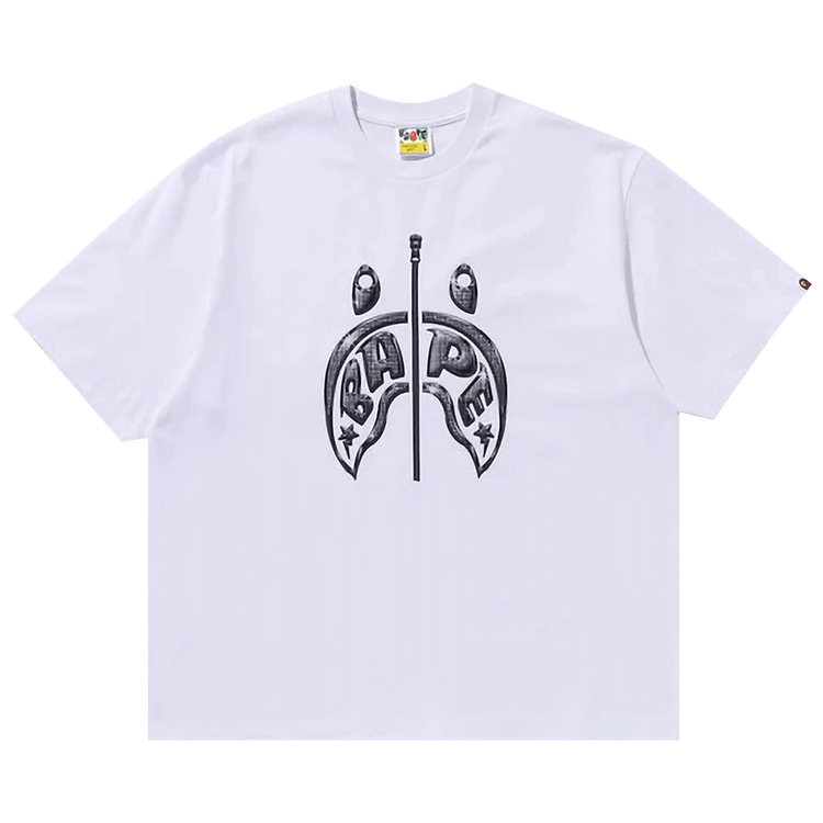 BAPE Mad Shark Photo Print Relaxed Fit Tee "White"