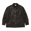 Khaite Grizzo Leather Jacket "Black"