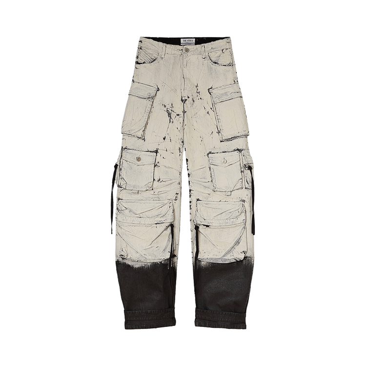 The Attico Fern Long Pant "White/Black"