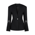 The Attico Blazer "Black/Silver"