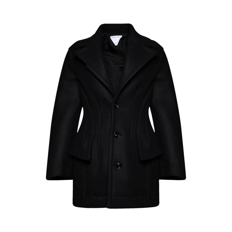Bottega Veneta Sculptured Coat "Black"