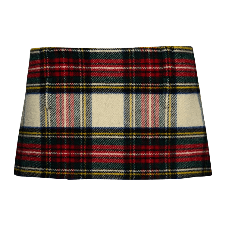 Miu Miu Plaid Miniskirt "Ivory"