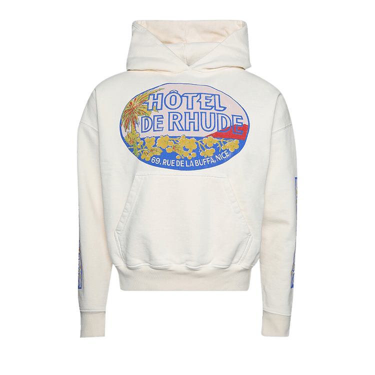 Rhude Hotel Hoodie "Vintage White"