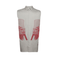 Rick Owens Ron Jumbo Outershirt "Pearl/Cardinal Red"
