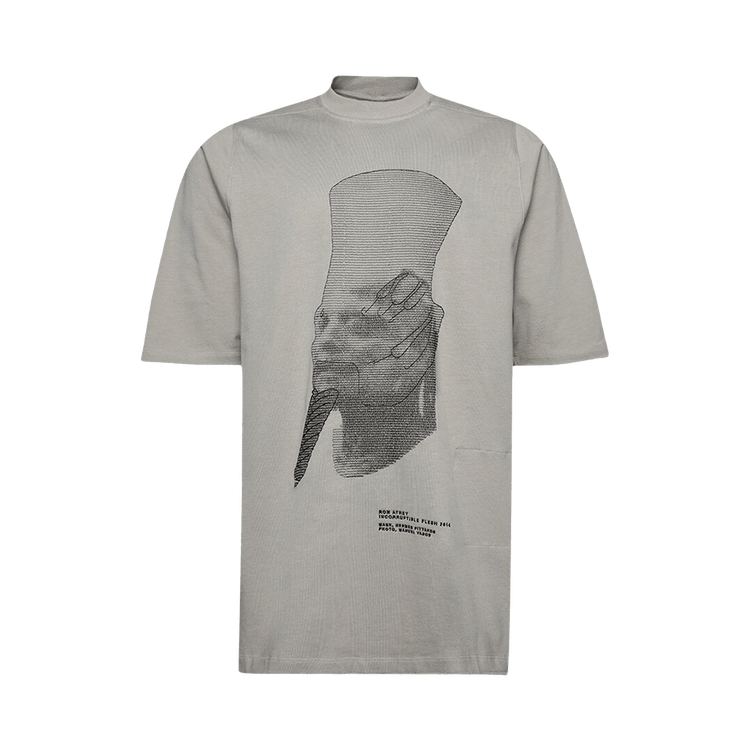 Rick Owens Ron Jumbo Tee "Pearl/Black"