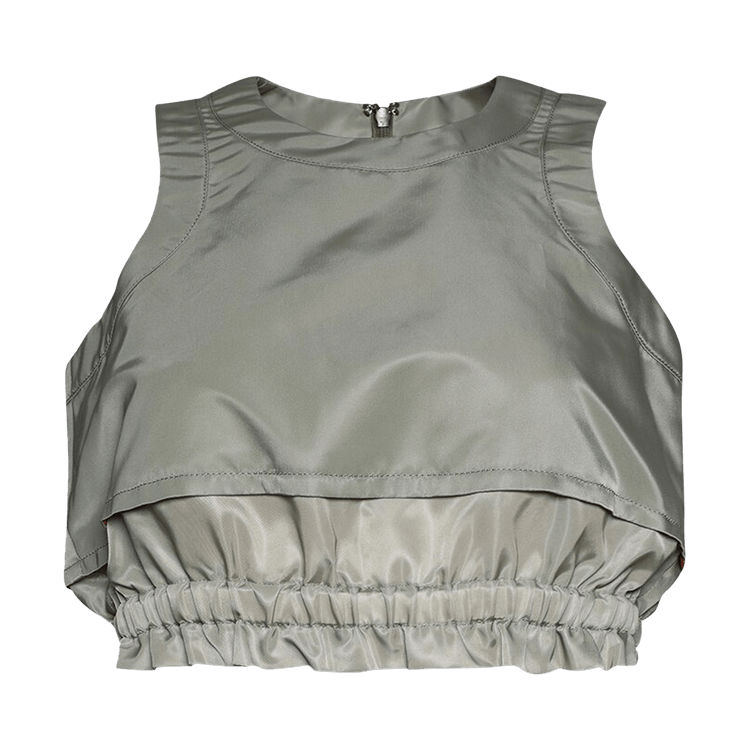 Sacai Nylon Twill Cropped Tank Top "Light Khaki"