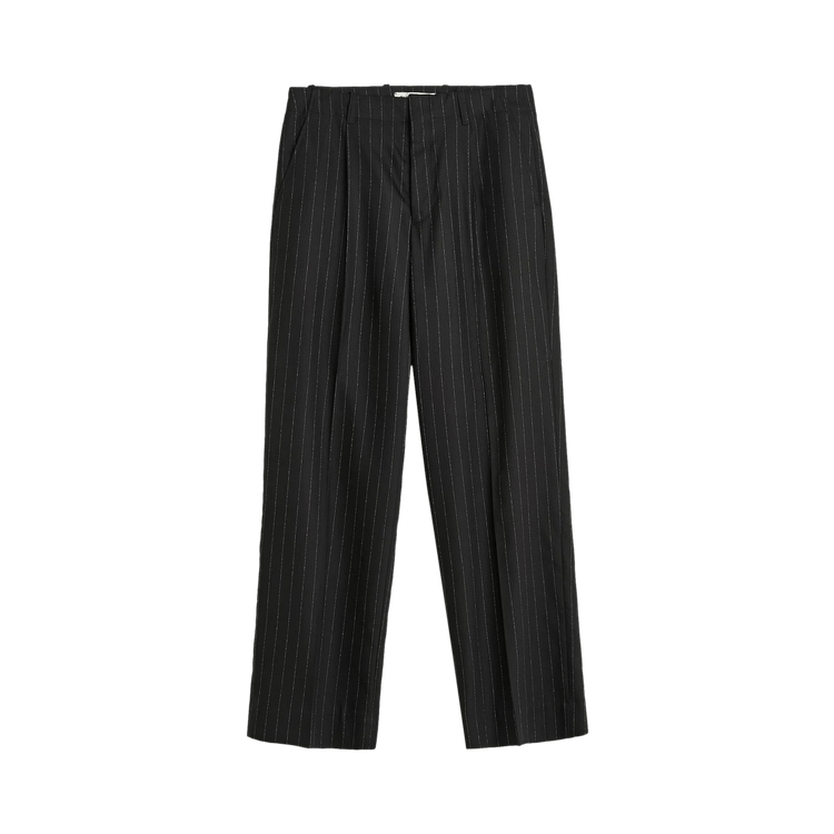 Our Legacy Chalk Stripe Wide Leg Borrowed Chino "Black"