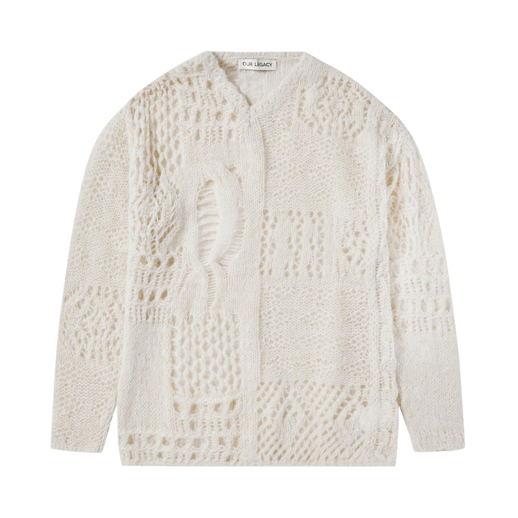 Our Legacy V Neck Crochet Sweater "Beige"