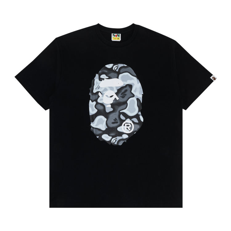 BAPE Liquid Camo Big Ape Head Tee "Black"