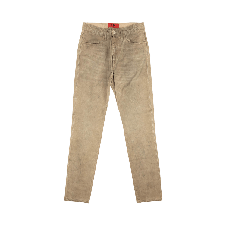 424 Logo Patch Skinny Jeans "Brown"