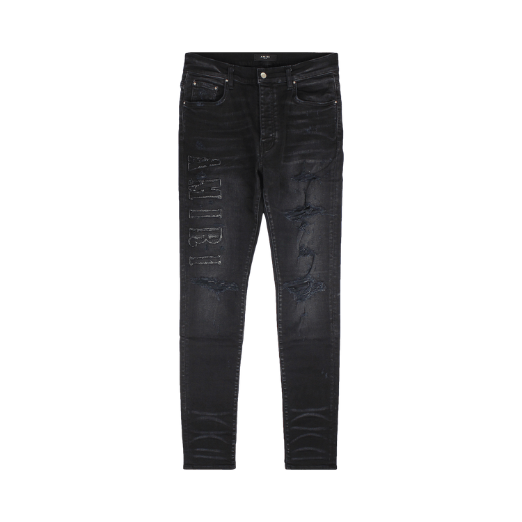 Amiri Denim Logo Appliqué Jean "Aged Black"