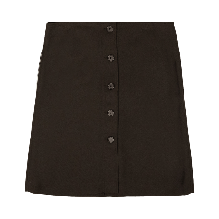 Bottega Veneta Button Down Skirt "Chocolate"