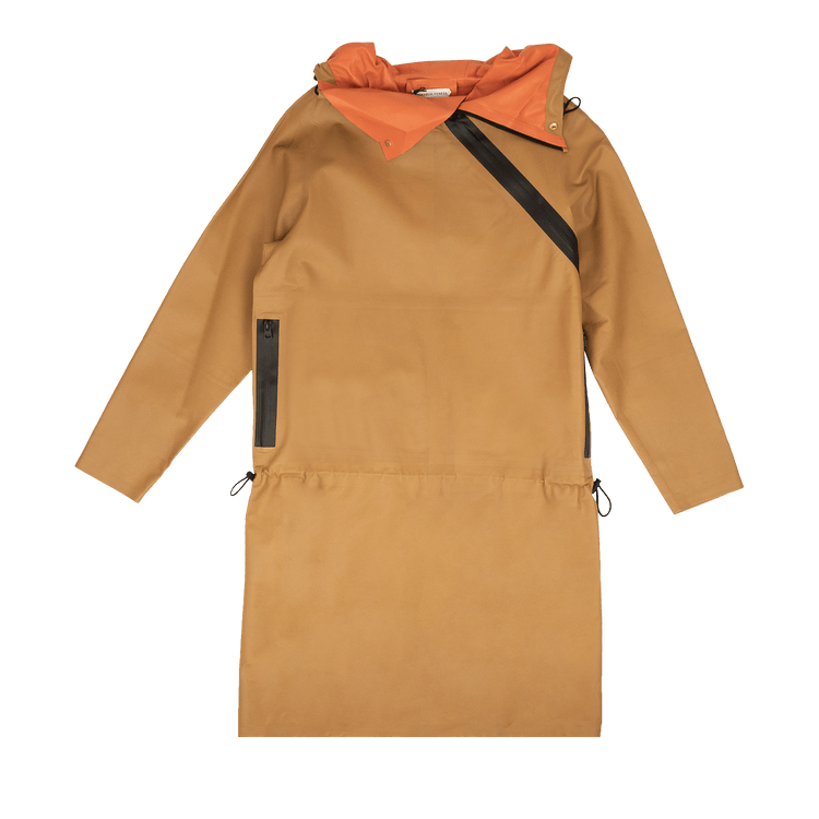 Bottega Veneta Leather Drawstring Coat "Caramel"