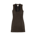 Bottega Veneta Quilted Leather Sleeveless Dress "Brown"