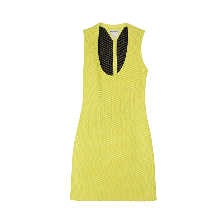 Bottega Veneta Quilted Leather Sleeveless Dress "Yellow"