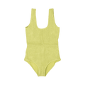 Bottega Veneta Crinkle One Piece Swimsuit "Sea Grass"