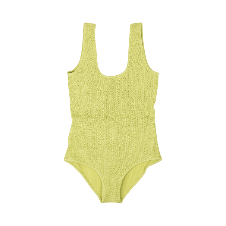 Bottega Veneta Crinkle One Piece Swimsuit "Sea Grass"