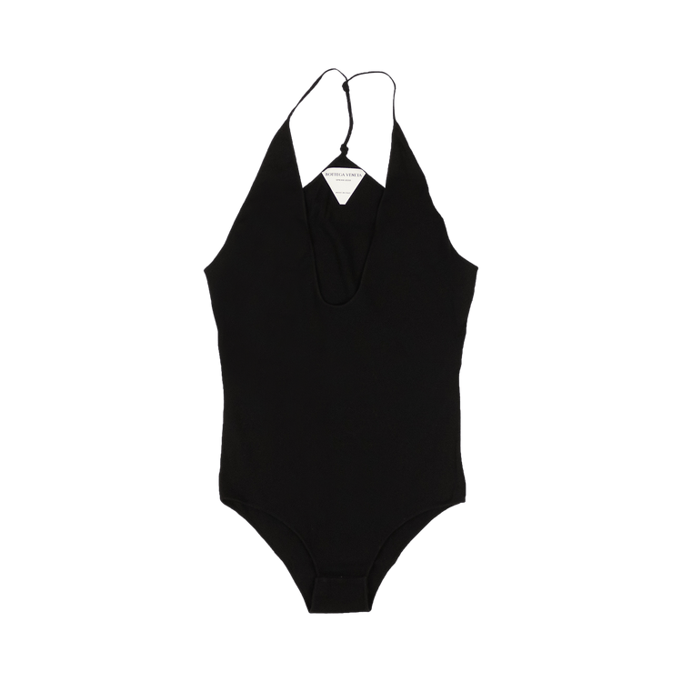 Bottega Veneta Low Cut Knit One Piece Bodysuit "Black"