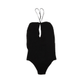 Bottega Veneta Knit V Neck Bodysuit Swimsuit "Black"