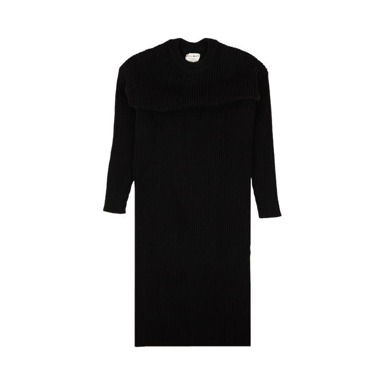 Bottega Veneta Ribbed Open Back Midi Sweater Dress "Black"