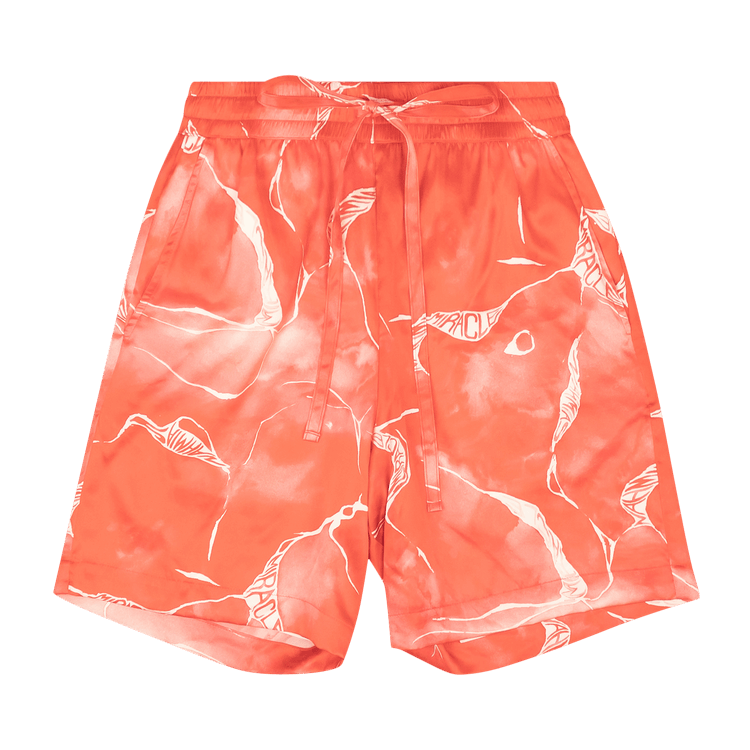 Nahmias Miracle Tie Dye Logo Silk Shorts "Red"