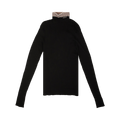 Prada Jacquard Collar Turtleneck Sweater "Black"