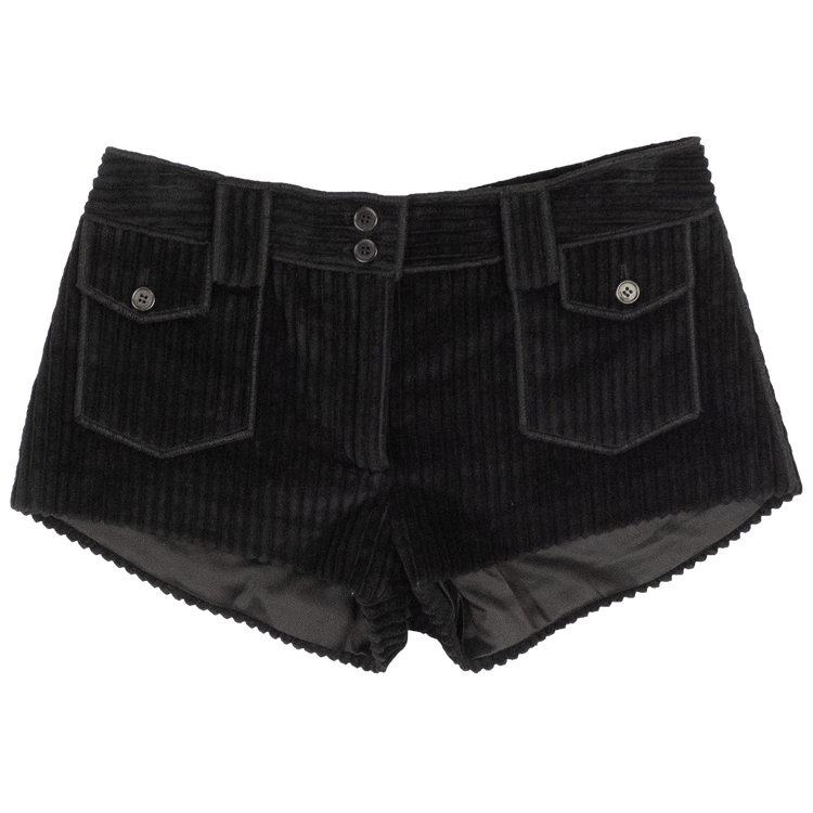 Saint Laurent Corduroy Short Shorts "Black"
