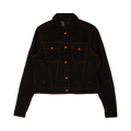 Vlone LA Exclusive Stripper Pole Denim Jacket "Black/Red"