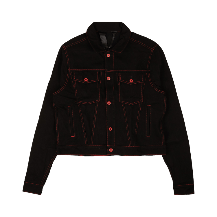 Vlone LA Exclusive Stripper Pole Denim Jacket "Black/Red"