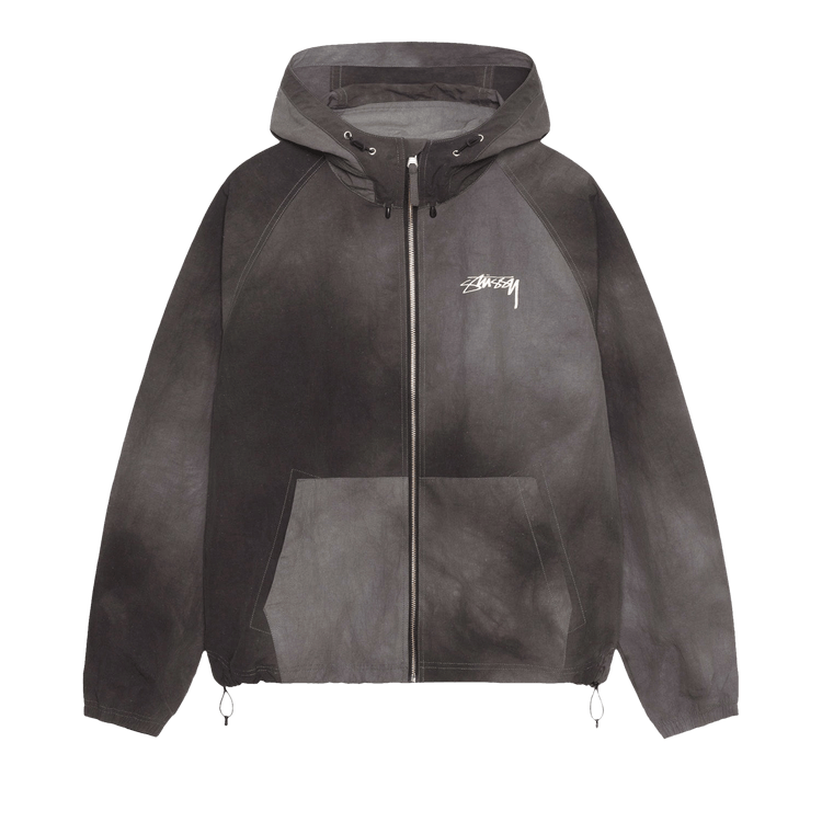 Stussy Beach Shell Wave Dye Zip Hoodie "Black"