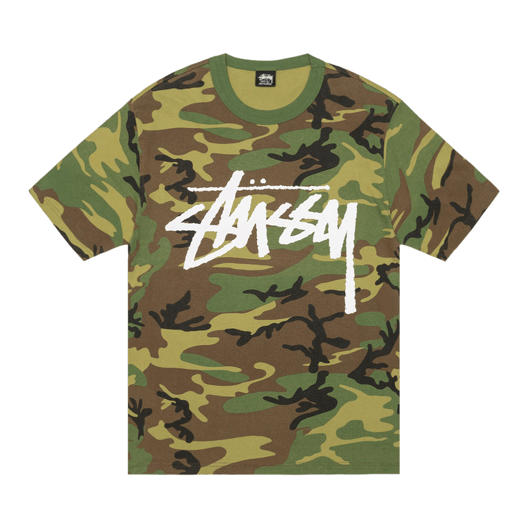 Stussy Stock Camo Tee "Camo/White"