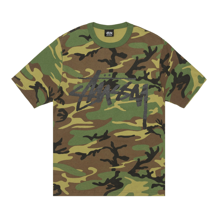 Stussy Stock Camo Tee "Camo/Black"