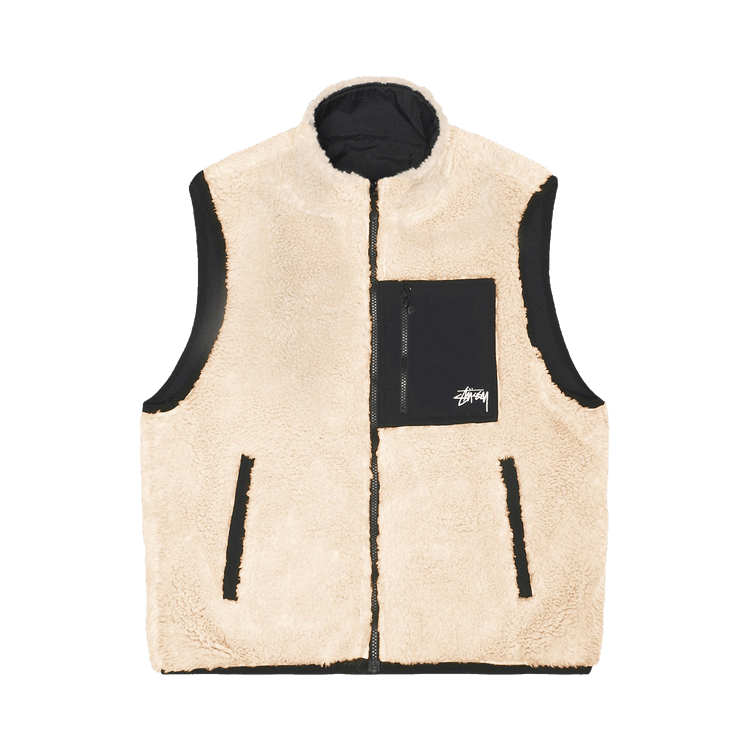 Stussy Sherpa Reversible Vest "Beige"