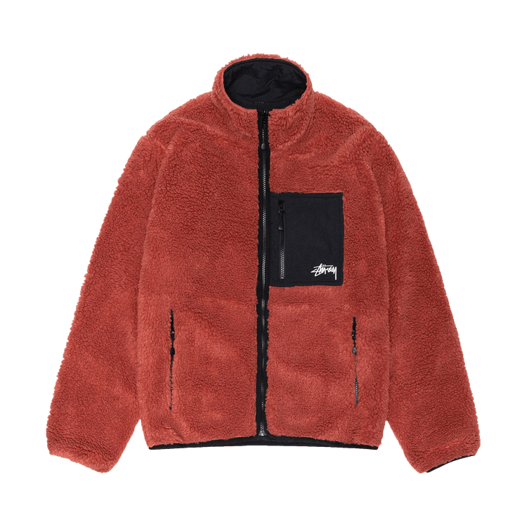 Stussy Sherpa Reversible Jacket "Terracotta"