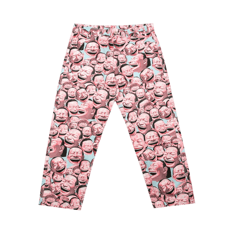 Comme des Garçons SHIRT Yue Minjun Graphic Print Pants "Pink"