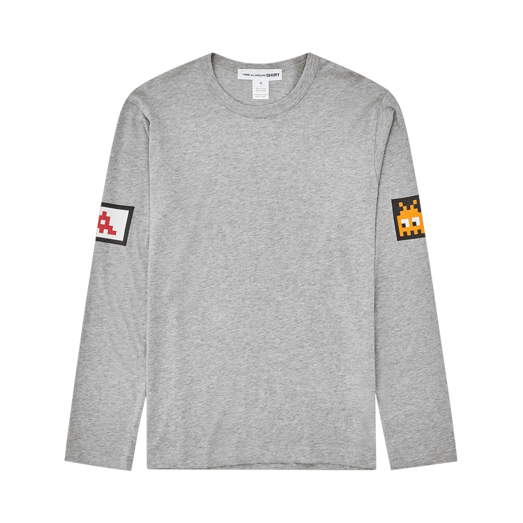 Comme des Garçons SHIRT x Invader Graphic Long-Sleeve T-Shirt "Grey"