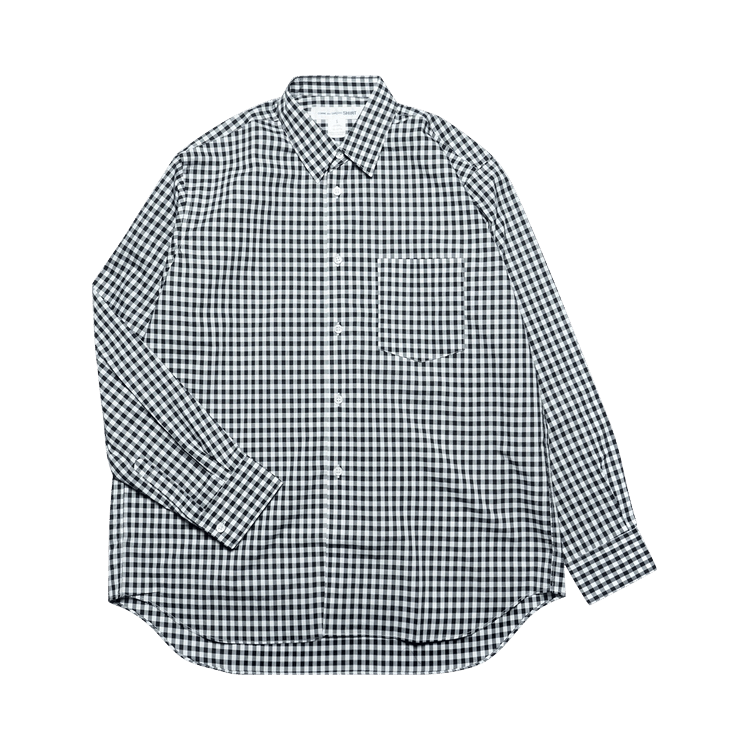 Comme des Garçons SHIRT Wide Classic Gingham Check Long-Sleeve Shirt "Black"