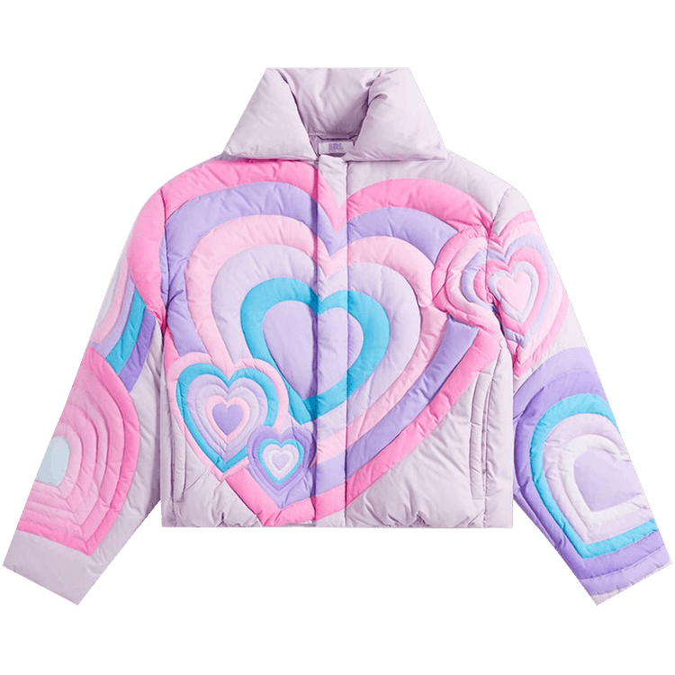 ERL Hearts Puffer Jacket "Purple"