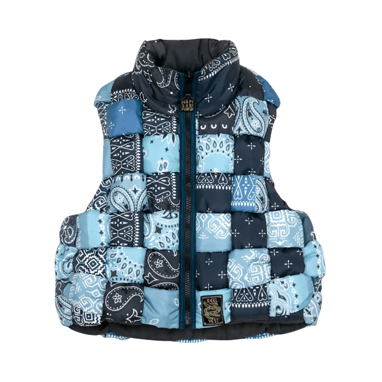Kapital Bandana Print Nylon Keel Weaving Vest "Navy"